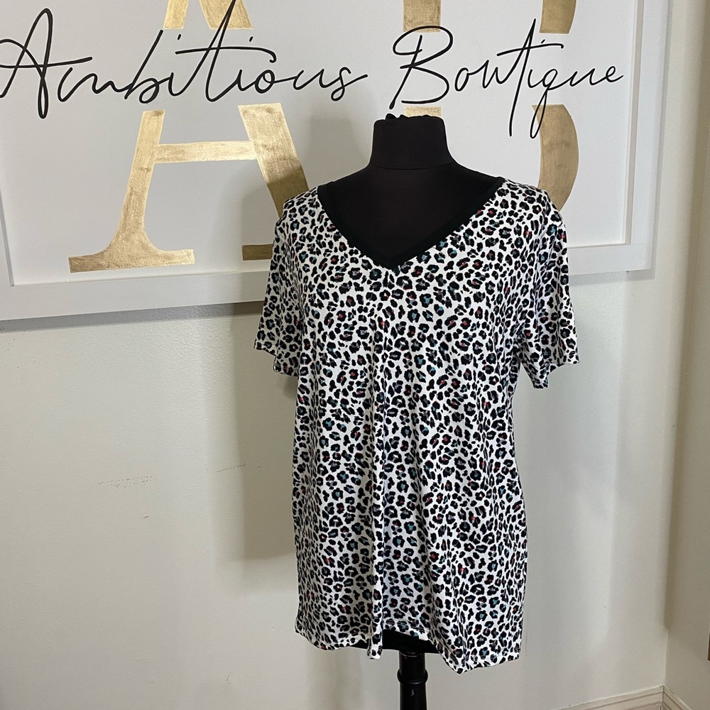 Multi color Leopard Top